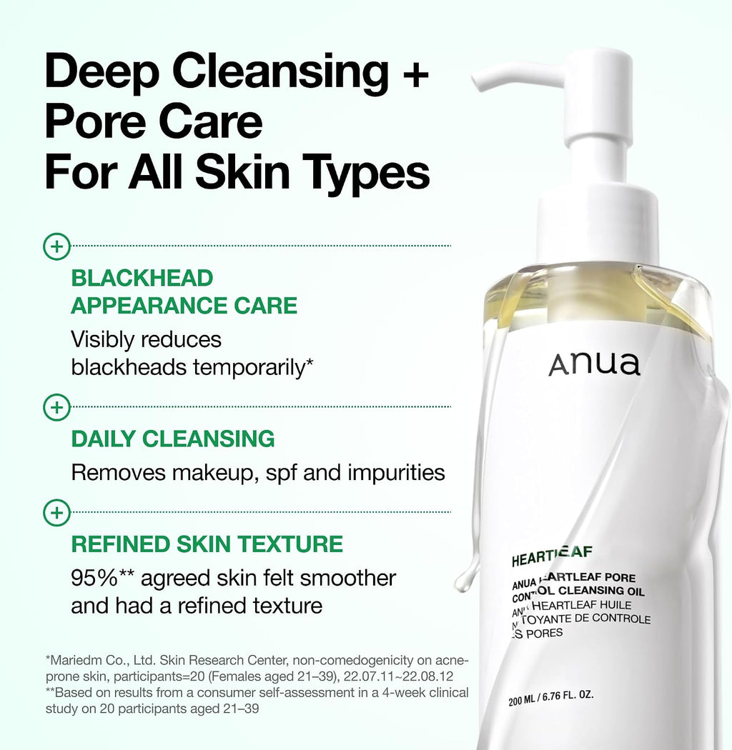 1+1 Value Sets - Anua Heartleaf Pore Control Cleansing Oil 200ml