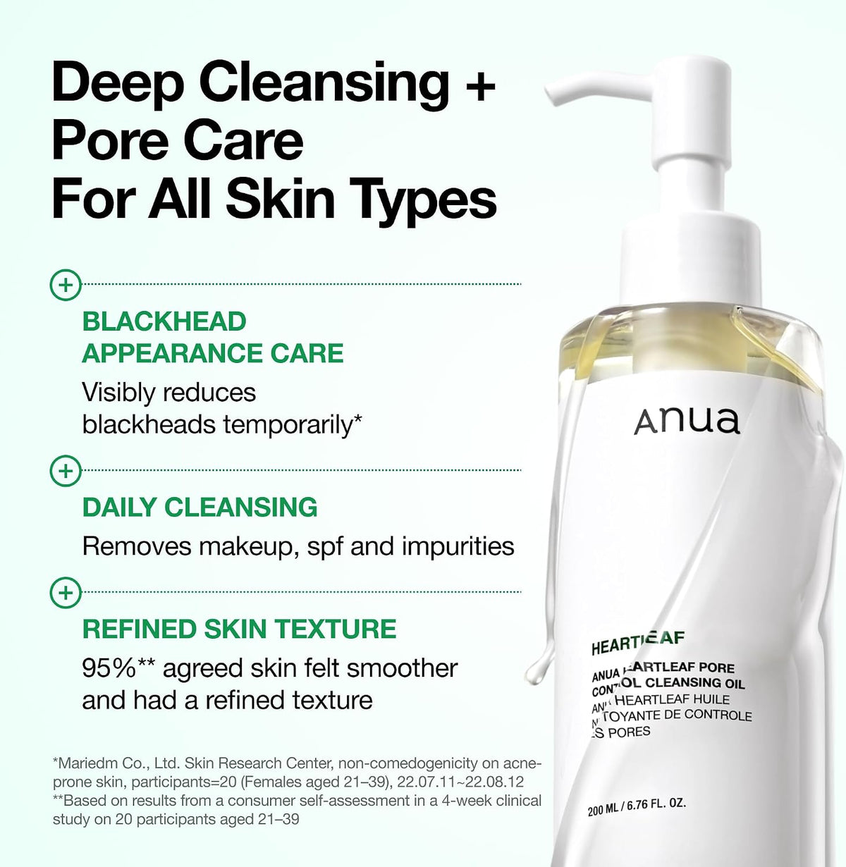 1+1 Value Sets - Anua Heartleaf Pore Control Cleansing Oil 200ml