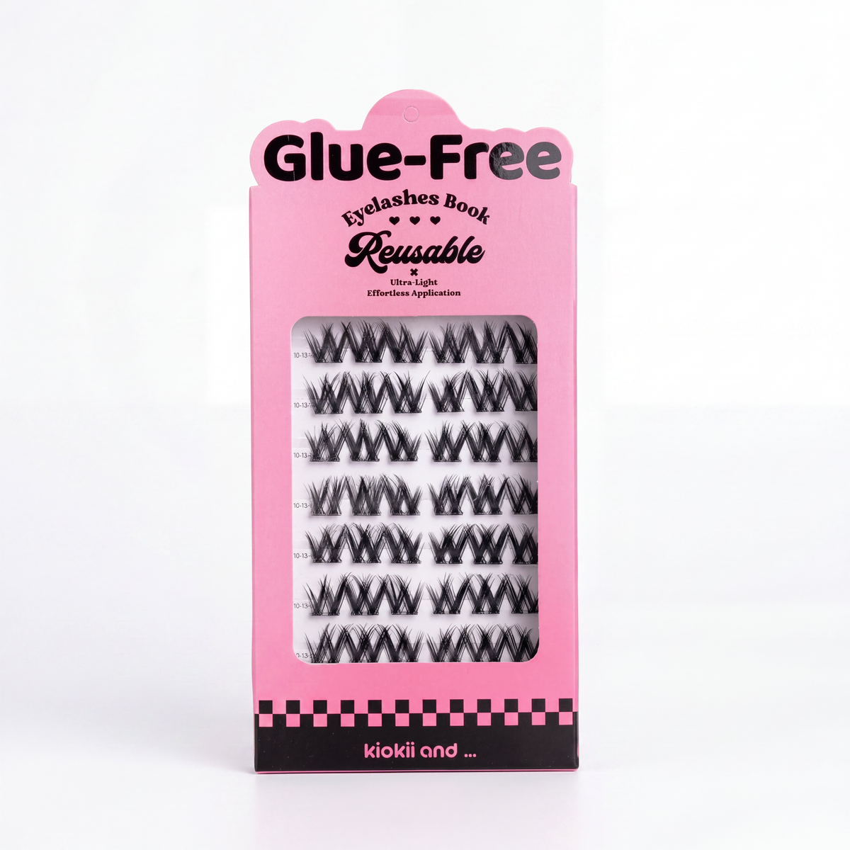 Kiokii Book Cluster Glue-Free Lashes - Elegant Edge 10mm-13mm