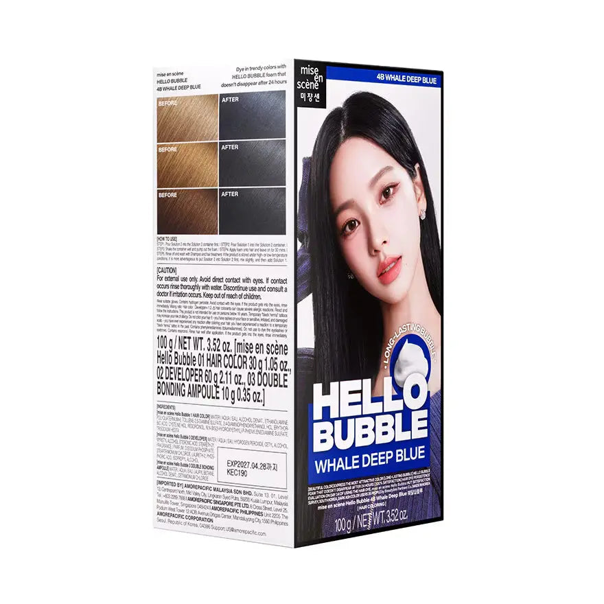 MISE EN SCENE Hello Bubble 4B Whale Deep Blue 2025 (Karina-Aespa) 100g