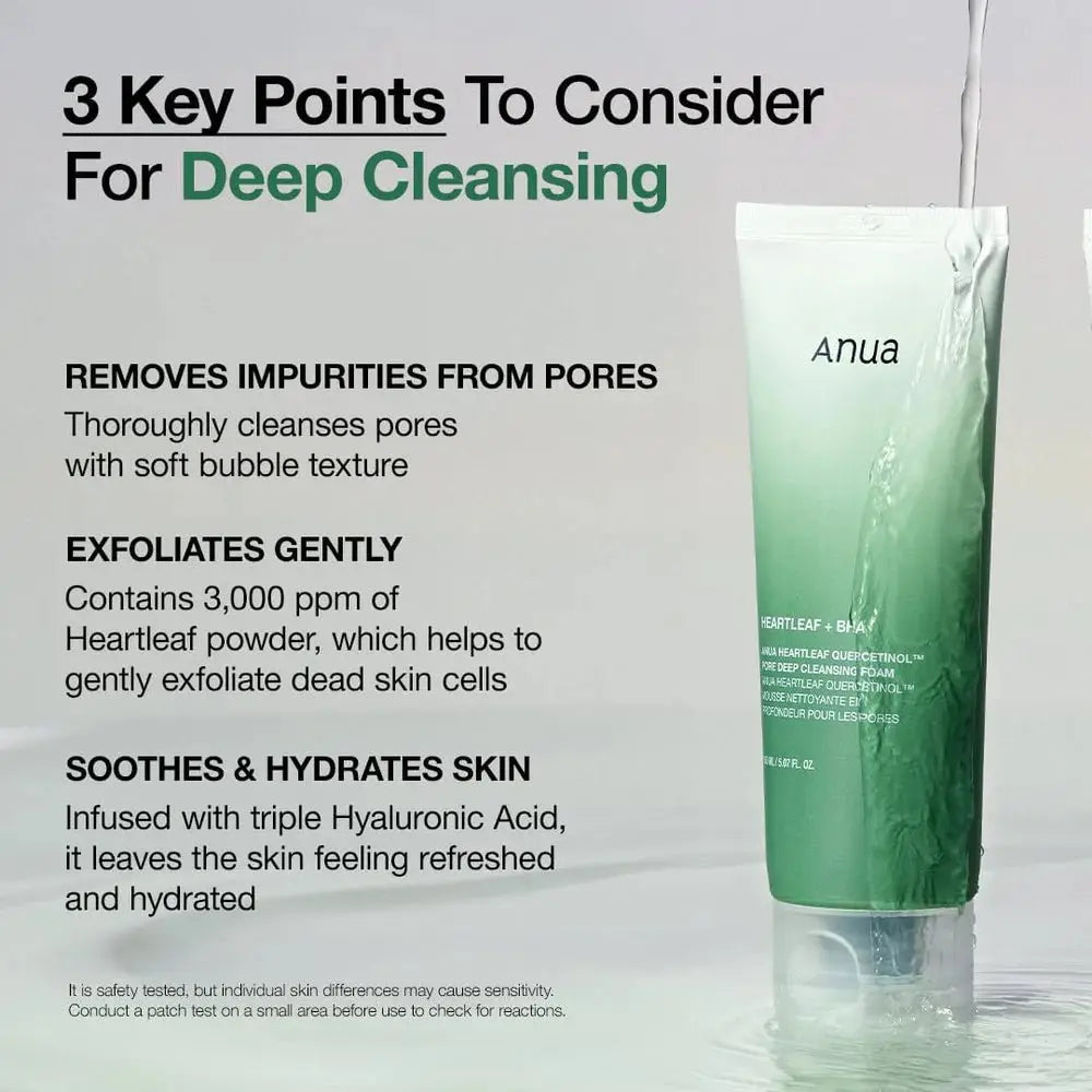 Anua Heartleaf Quercetinol Pore Deep Cleansing Foam 150ml