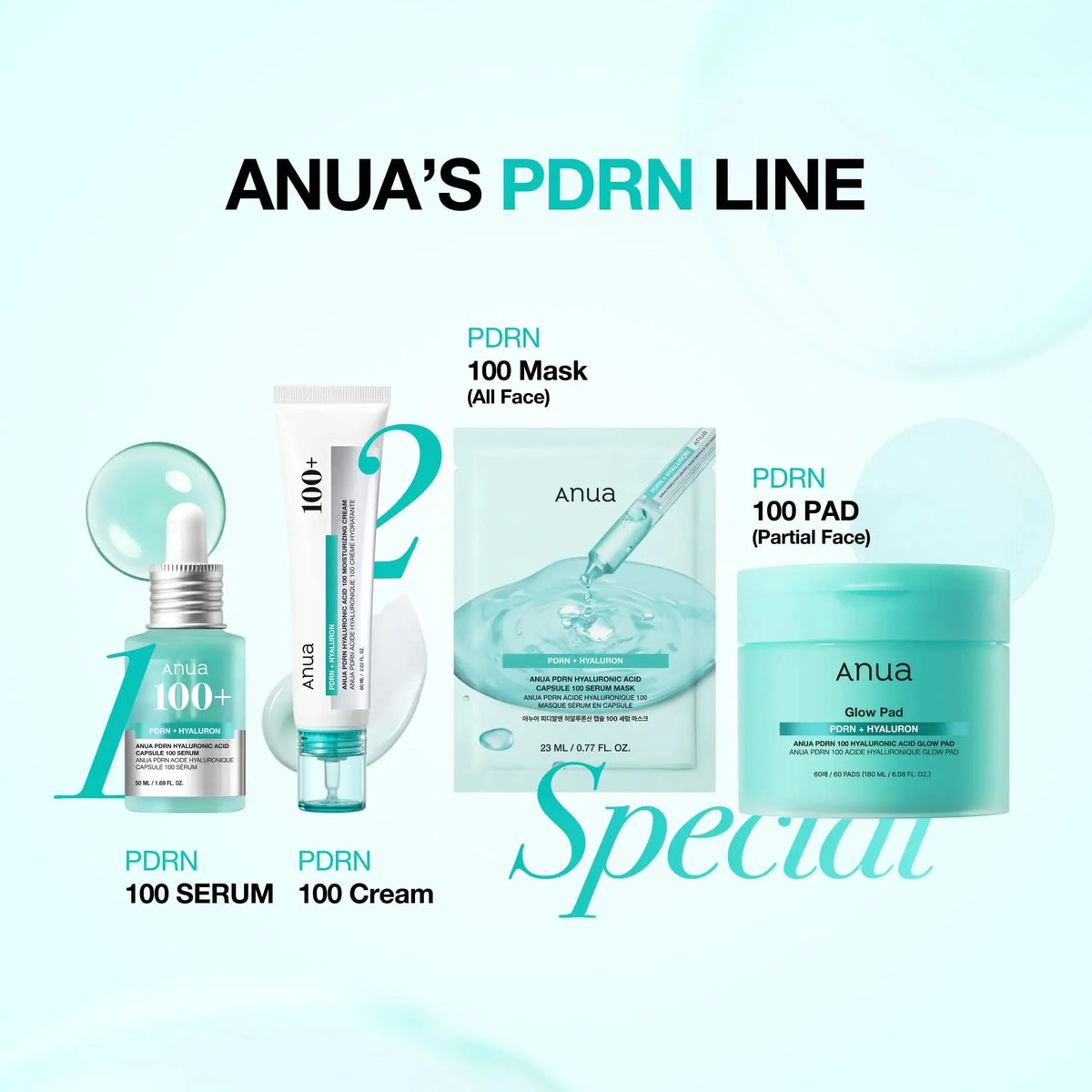 Anua PDRN Hyaluronic Acid Capsule 100 Serum Mask 10pcs