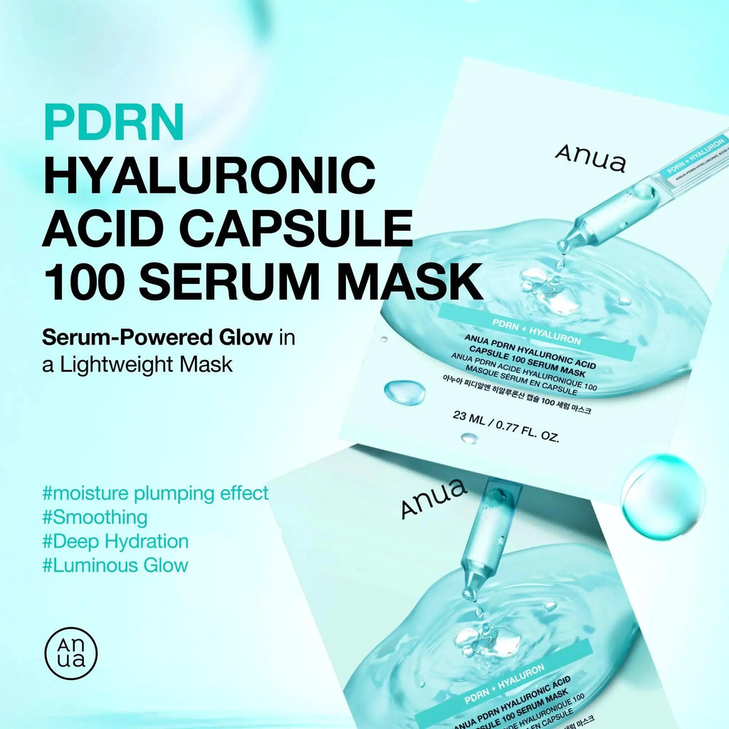 Anua PDRN Hyaluronic Acid Capsule 100 Serum Mask 10pcs
