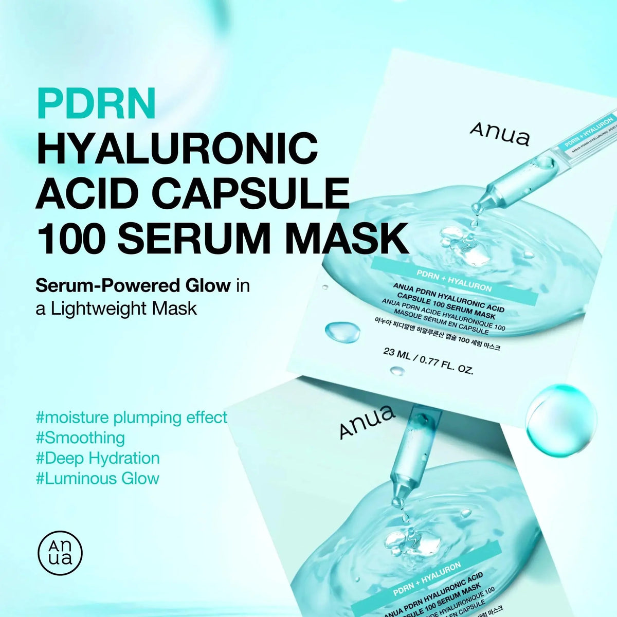 Anua PDRN Hyaluronic Acid Capsule 100 Serum Mask 10pcs