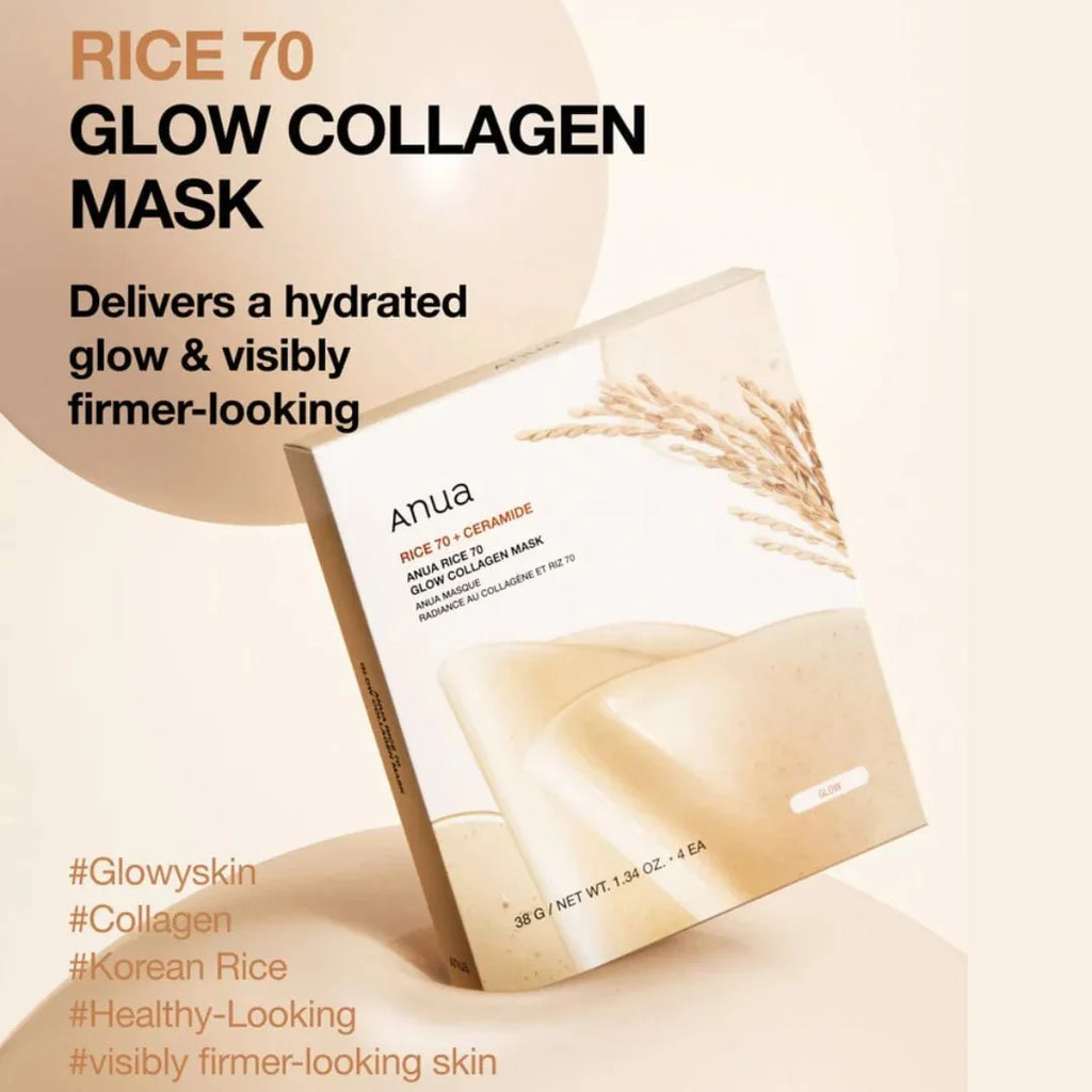 Anua Rice 70 Glow Collagen Mask (box/single)