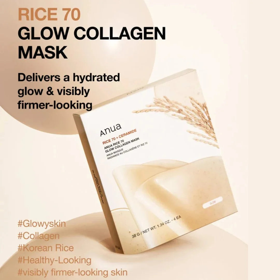 Anua Rice 70 Glow Collagen Mask (box/single)