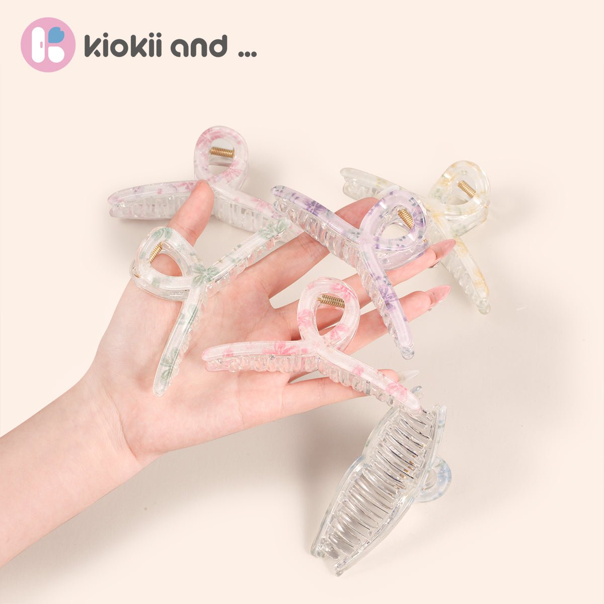 Arch 14 Marbled Flora Claw Clip 1pc