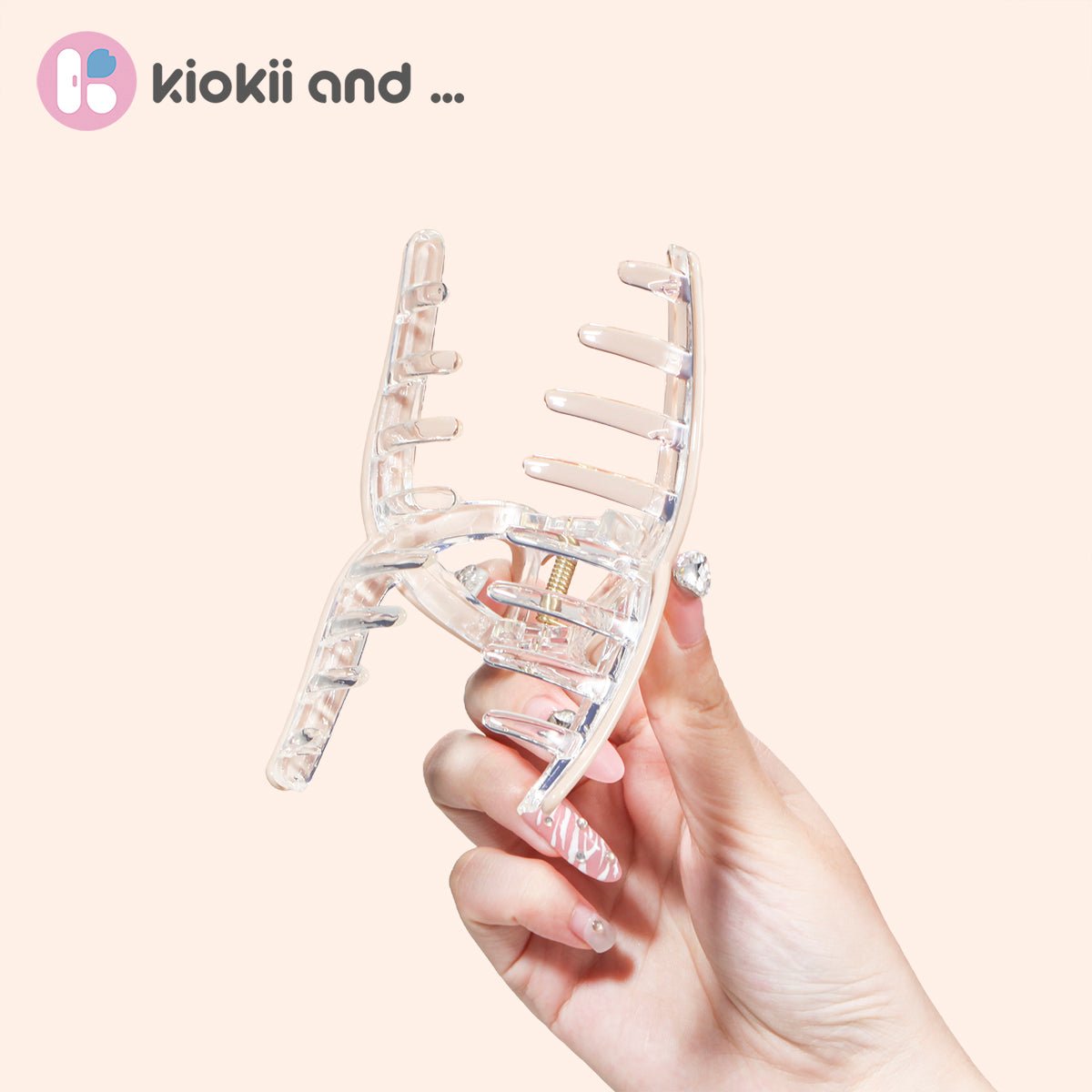 Arch14 Crystal Loop Hair Claw Acrylic Claw Clip 1pc