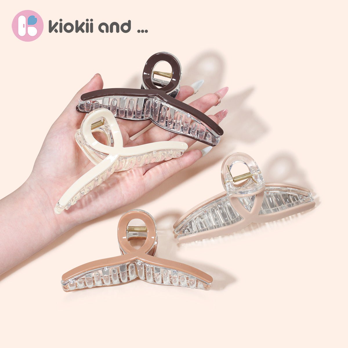 Arch14 Crystal Loop Hair Claw Acrylic Claw Clip 1pc