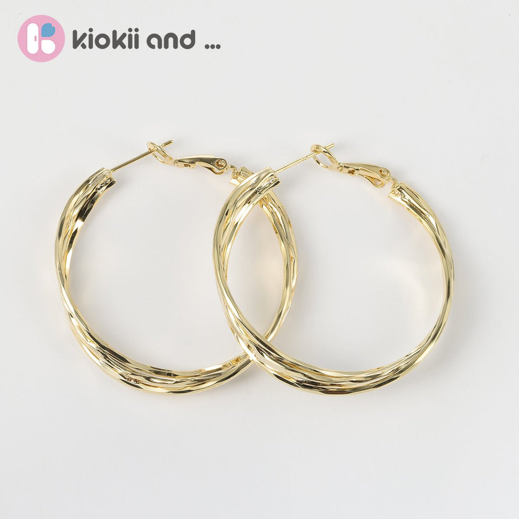 Arch14 Effortless Charm Sculpted 18K Gold-Plated Hoop Earrings