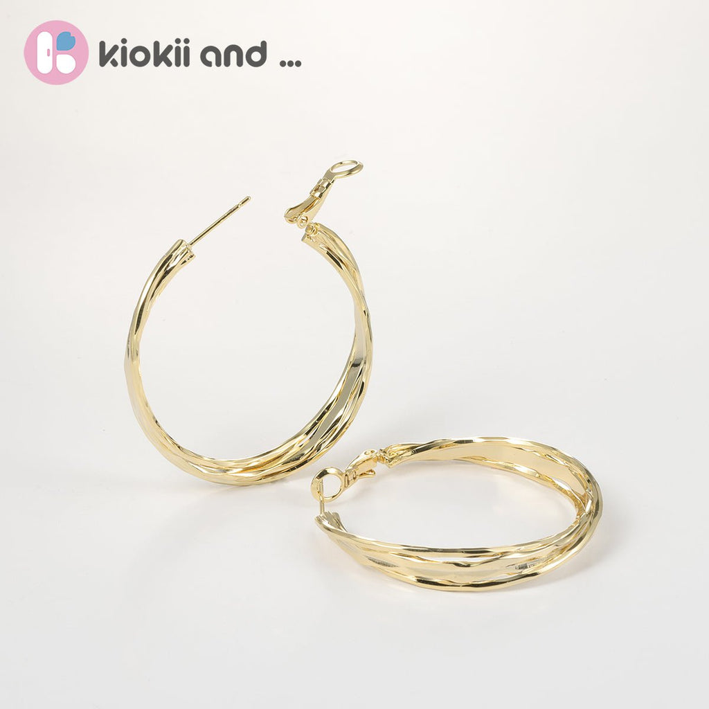 Arch14 Effortless Charm Sculpted 18K Gold-Plated Hoop Earrings