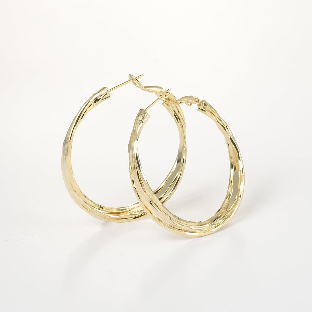 Arch14 Effortless Charm Sculpted 18K Gold-Plated Hoop Earrings