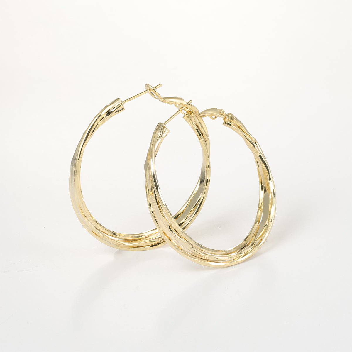 Arch14 Effortless Charm Sculpted 18K Gold-Plated Hoop Earrings