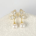 Arch14 Enchanted Wings & Pearl 18K Gold-Plated Drop Earrings