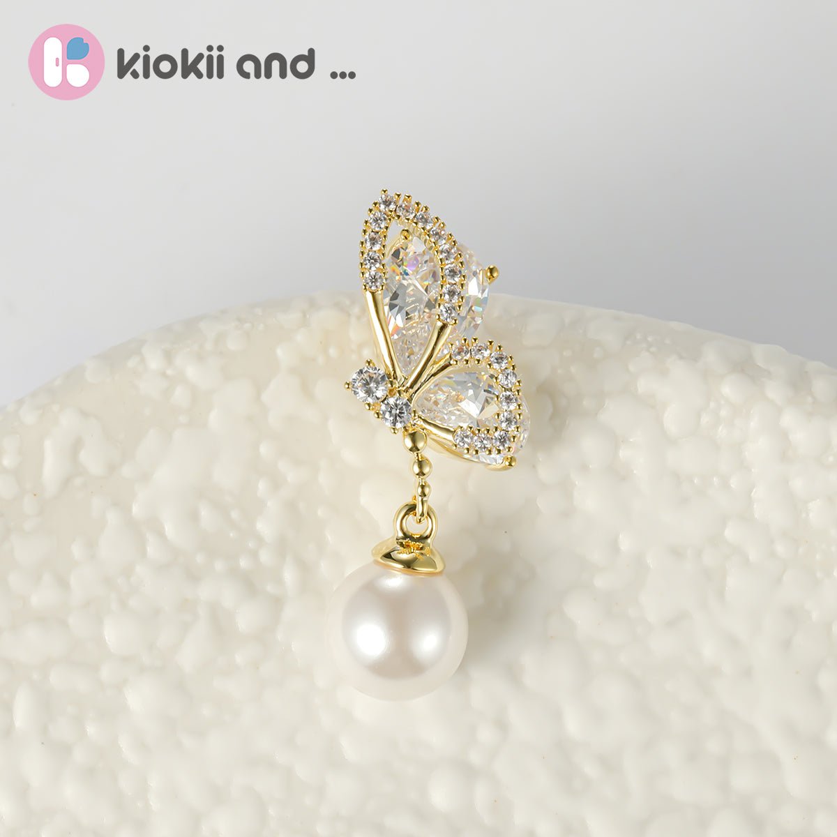 Arch14 Enchanted Wings & Pearl 18K Gold-Plated Drop Earrings