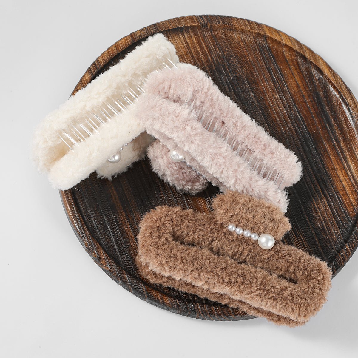 Arch14 Fuzzy Rectangle Claw Clips 1pc