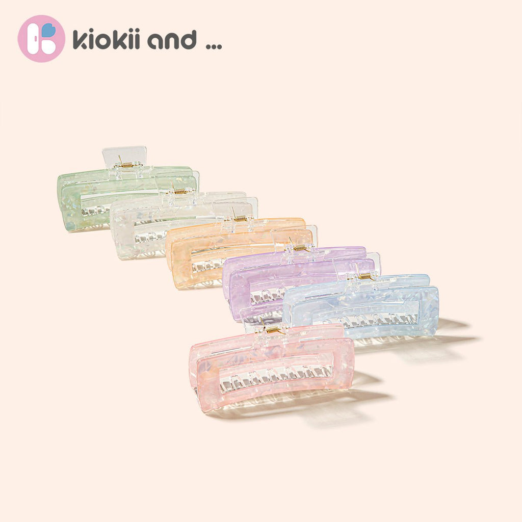 Arch14 Holographic Shine Rectangle Claw Clip 1pc