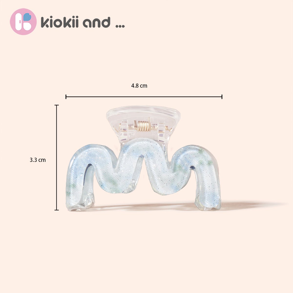 Arch14 Pastel Blossoms Mini Wave Claw Clip 1pc