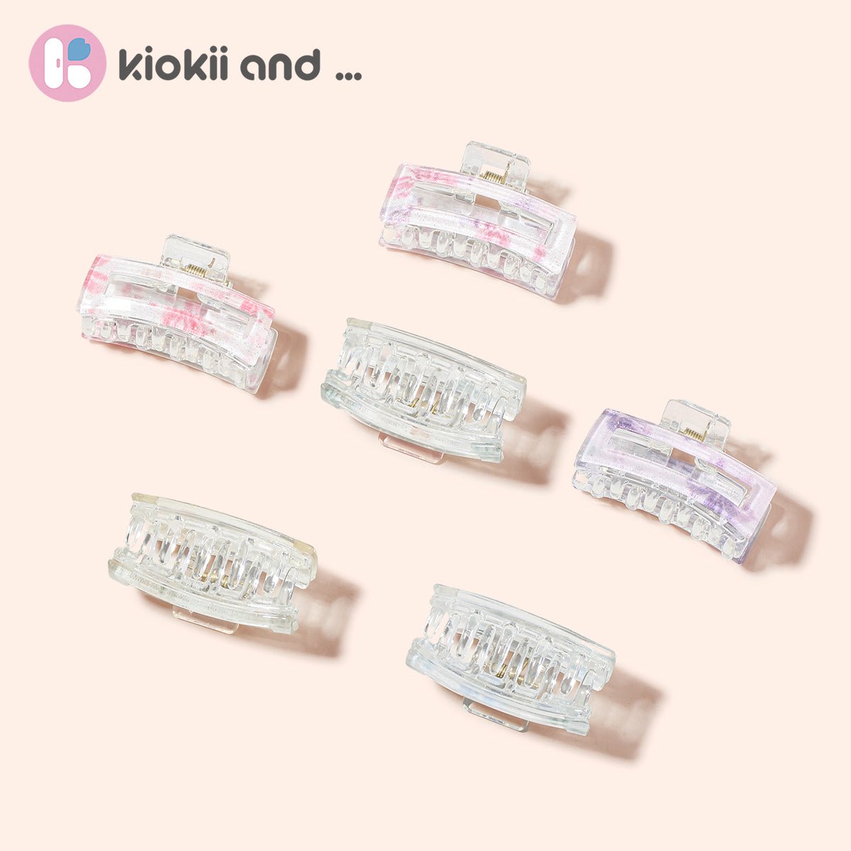 Arch14 Pastel Blossoms Small Claw Clip 1pc
