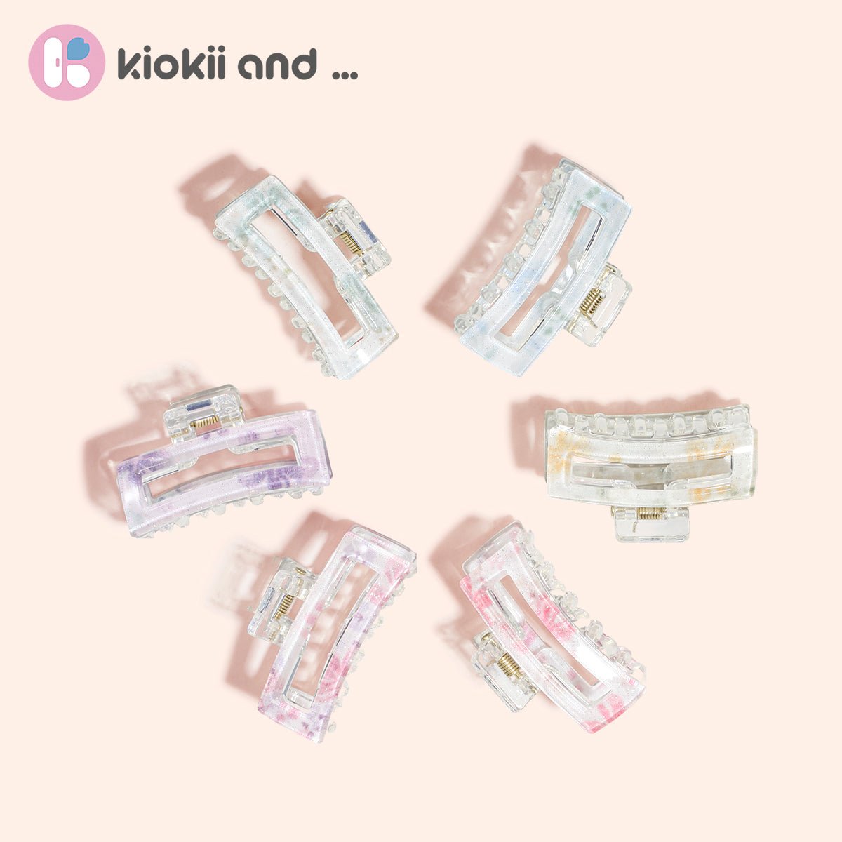 Arch14 Pastel Blossoms Small Claw Clip 1pc