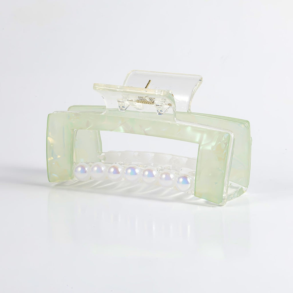 Arch14 Pearl Accent Rectangle Claw Clip 1pc