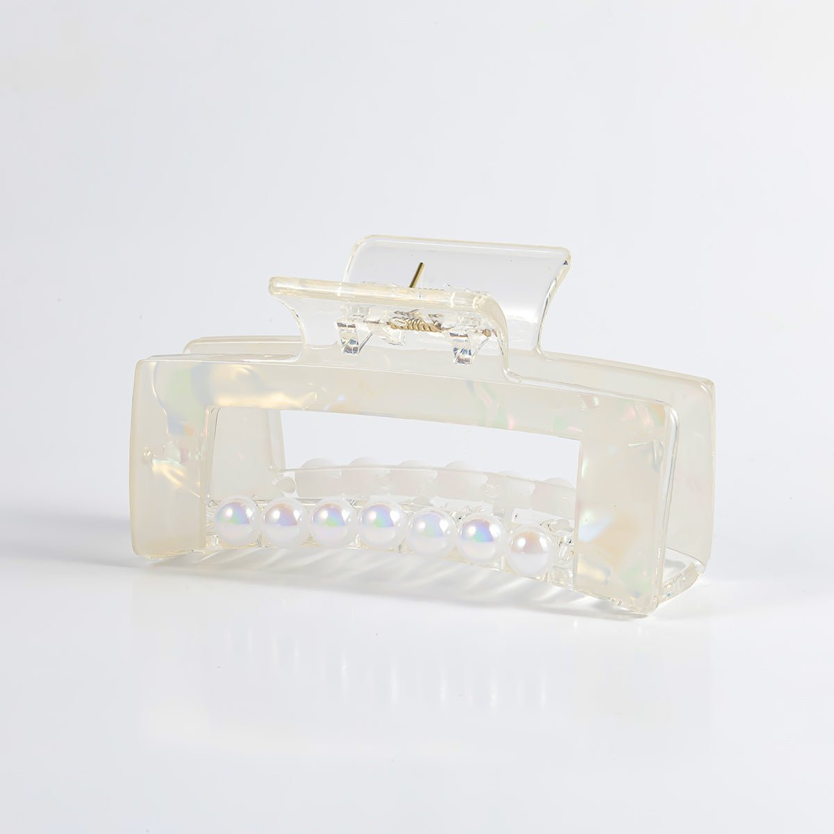 Arch14 Pearl Accent Rectangle Claw Clip 1pc