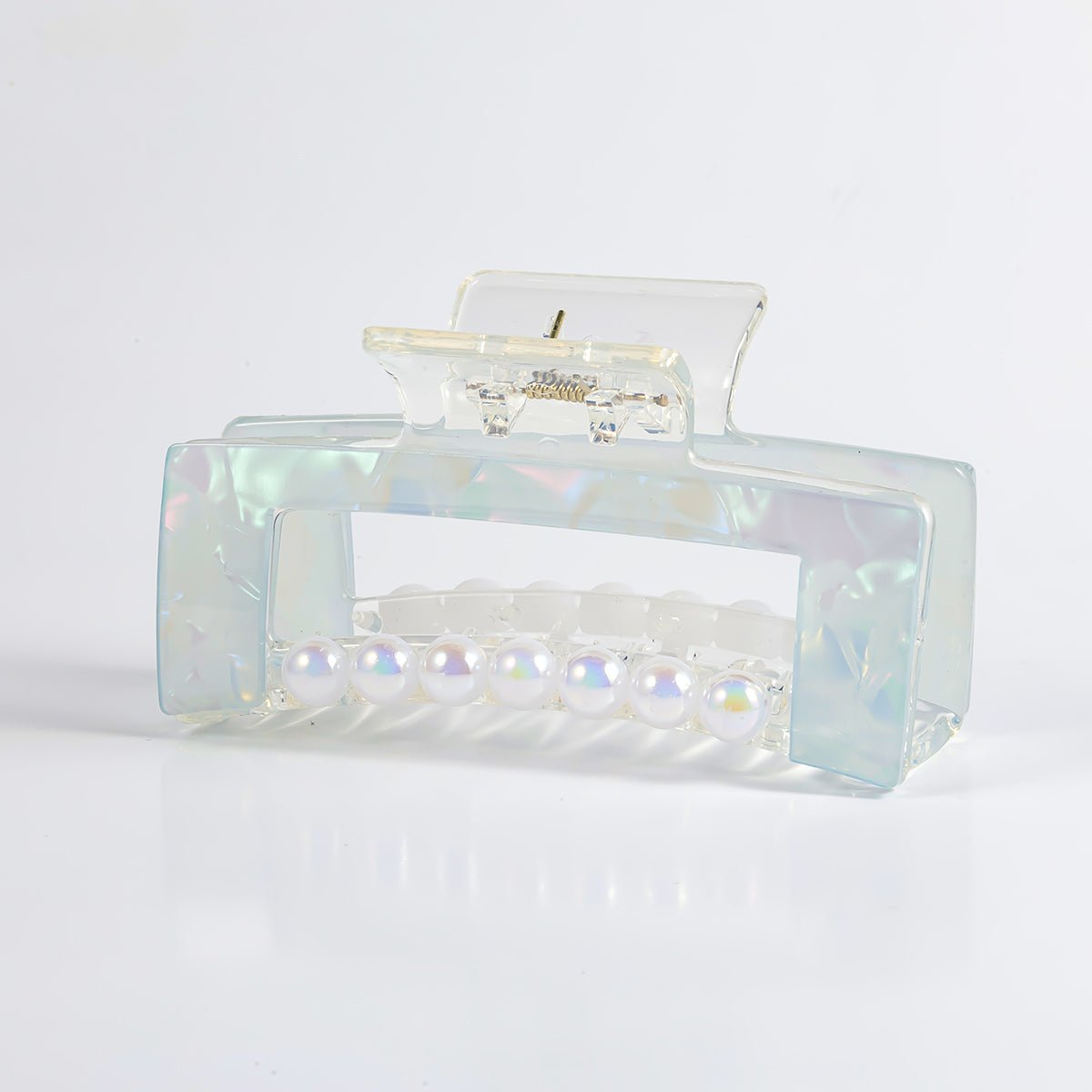 Arch14 Pearl Accent Rectangle Claw Clip 1pc