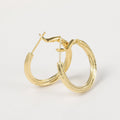 Arch14 Vintage Style Woven 18K Gold-Plated Hoop Earring