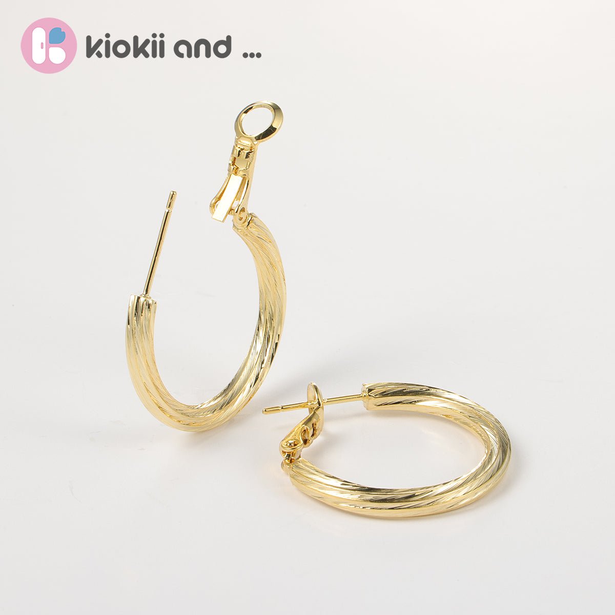 Arch14 Vintage Style Woven 18K Gold-Plated Hoop Earring