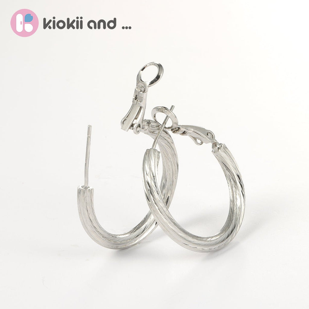 Arch14 Vintage Style Woven 18K Gold-Plated Hoop Earring