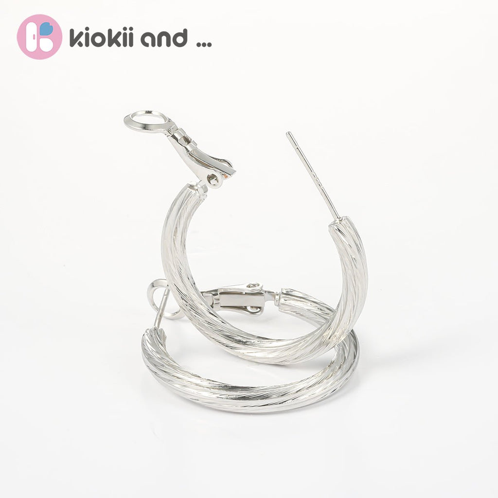 Arch14 Vintage Style Woven 18K Gold-Plated Hoop Earring
