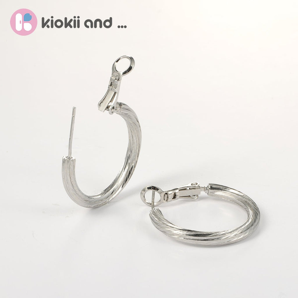 Arch14 Vintage Style Woven 18K Gold-Plated Hoop Earring