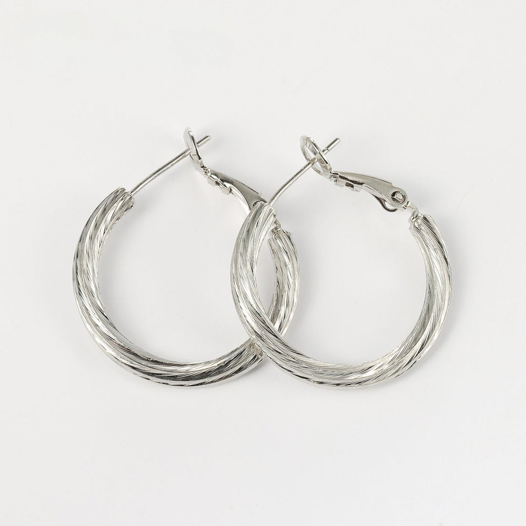 Arch14 Vintage Style Woven 18K Gold-Plated Hoop Earring
