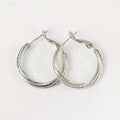Arch14 Vintage Style Woven 18K Gold-Plated Hoop Earring
