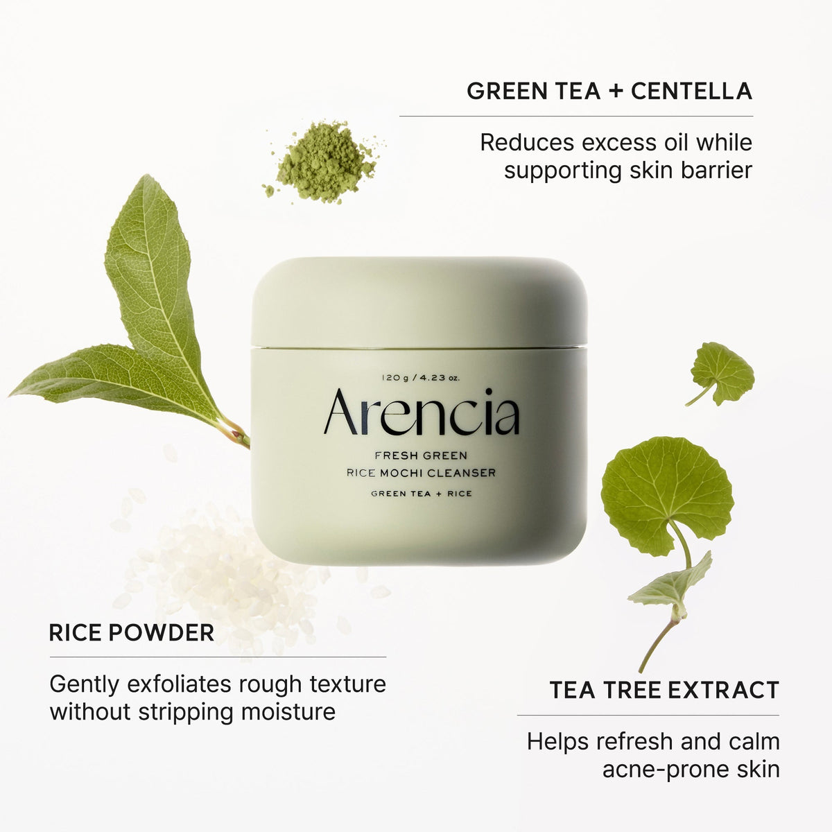 Arencia Fresh Green Rice Mochi Cleanser 120g