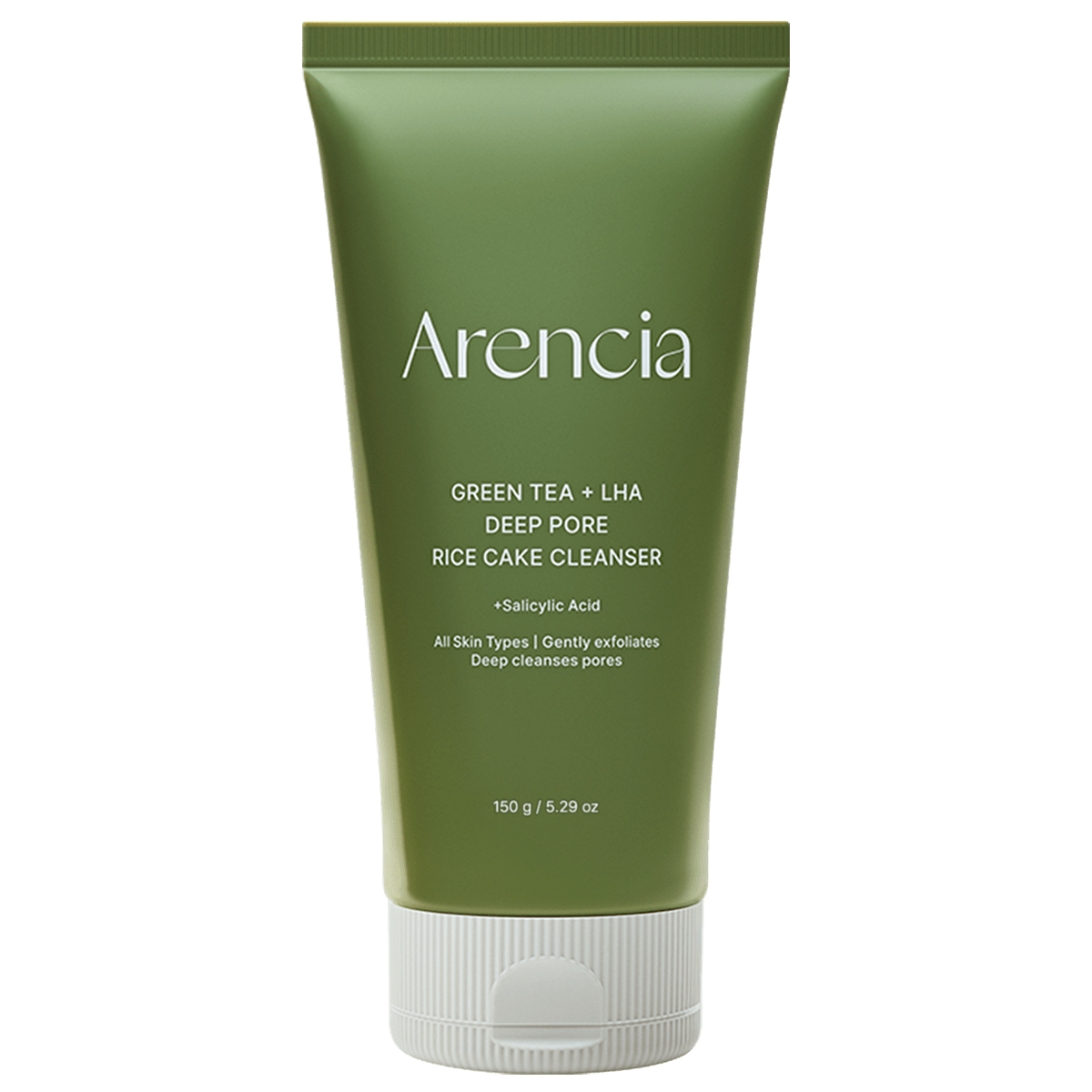 Arencia Green Tea + LHA Deep Pore Rice Cake Cleanser 150ml