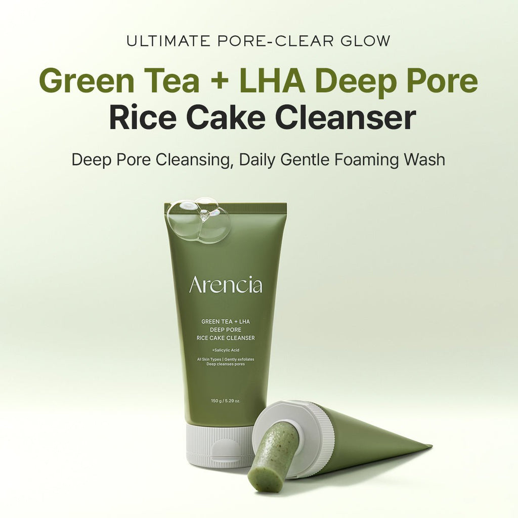 Arencia Green Tea + LHA Deep Pore Rice Cake Cleanser 150ml