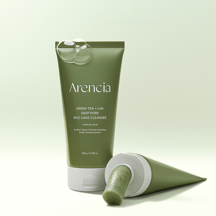 Arencia Green Tea + LHA Deep Pore Rice Cake Cleanser 150ml