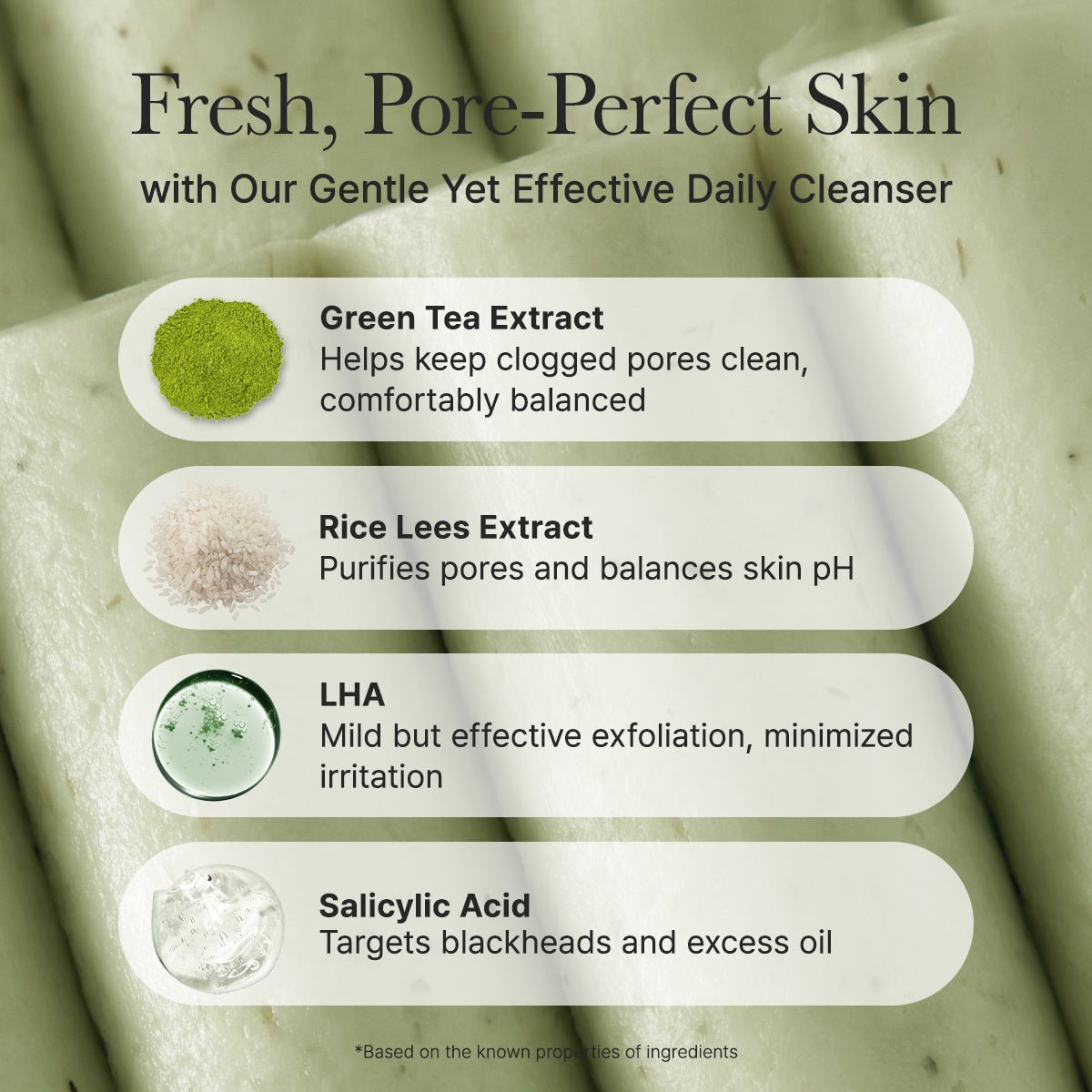 Arencia Green Tea + LHA Deep Pore Rice Cake Cleanser 150ml