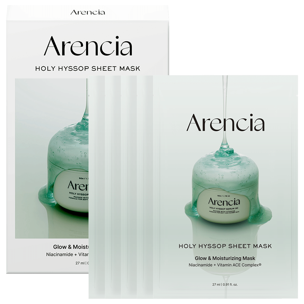 Arencia Holy Hyssop Mask Sheet 5pcs