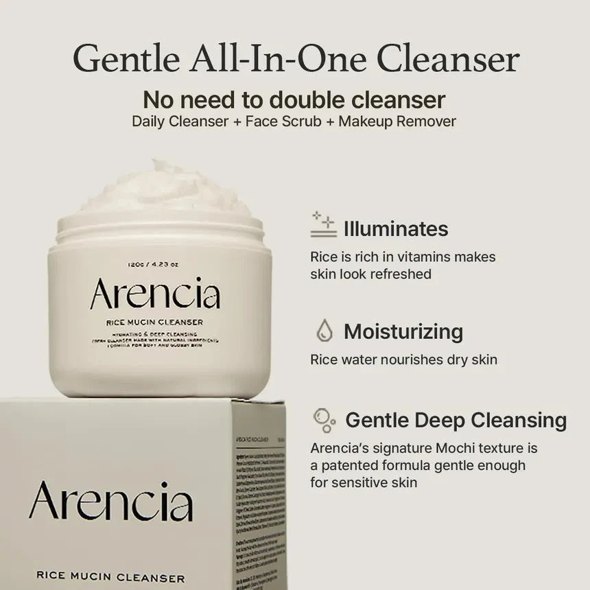 Arencia Rice Mucin Cleanser 120g