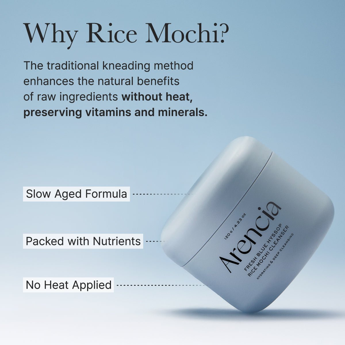 Arencia Royal Blue Hyssop Rice Mochi Cleanser 120g