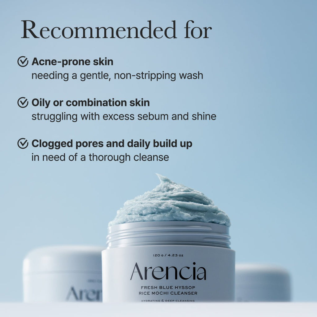 Arencia Royal Blue Hyssop Rice Mochi Cleanser 120g