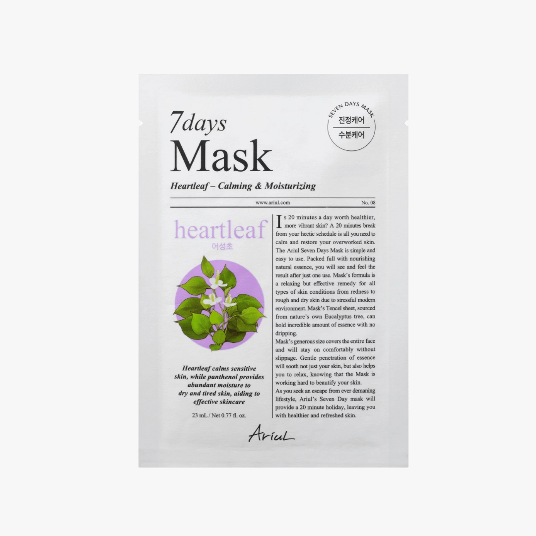 ARIUL 7 days Mask Heartleaf P 1pc