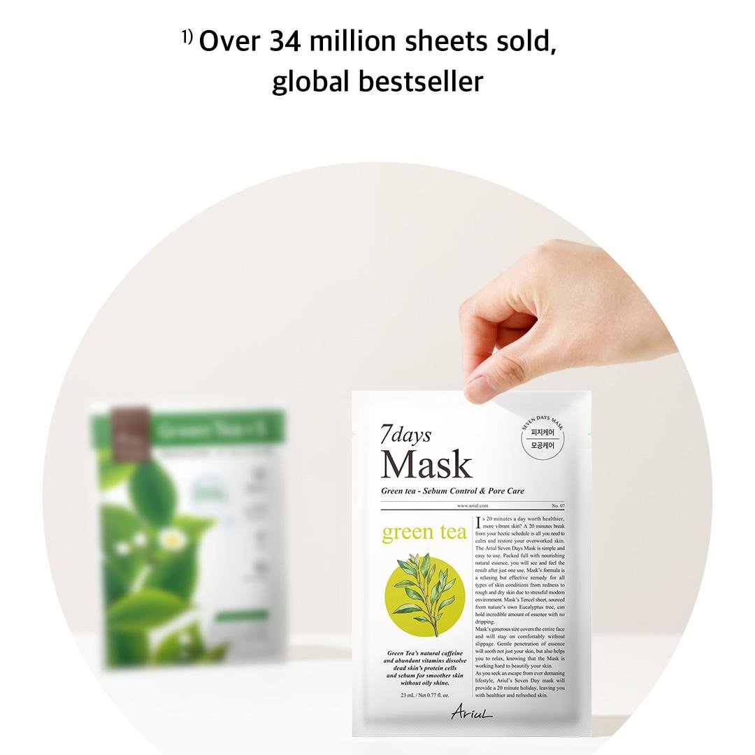 ARIUL 7days Mask Green Tea S 1pc