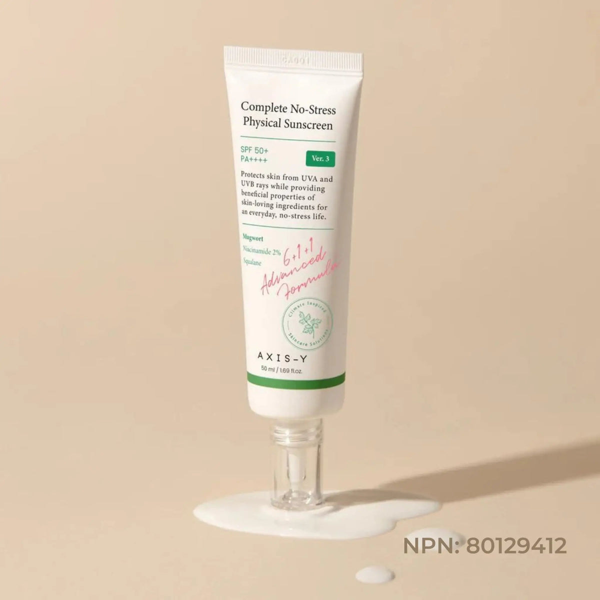 AXIS-Y Complete No-Stress Physical Sunscreen V.3 SPF 50+ PA++++ 50ml