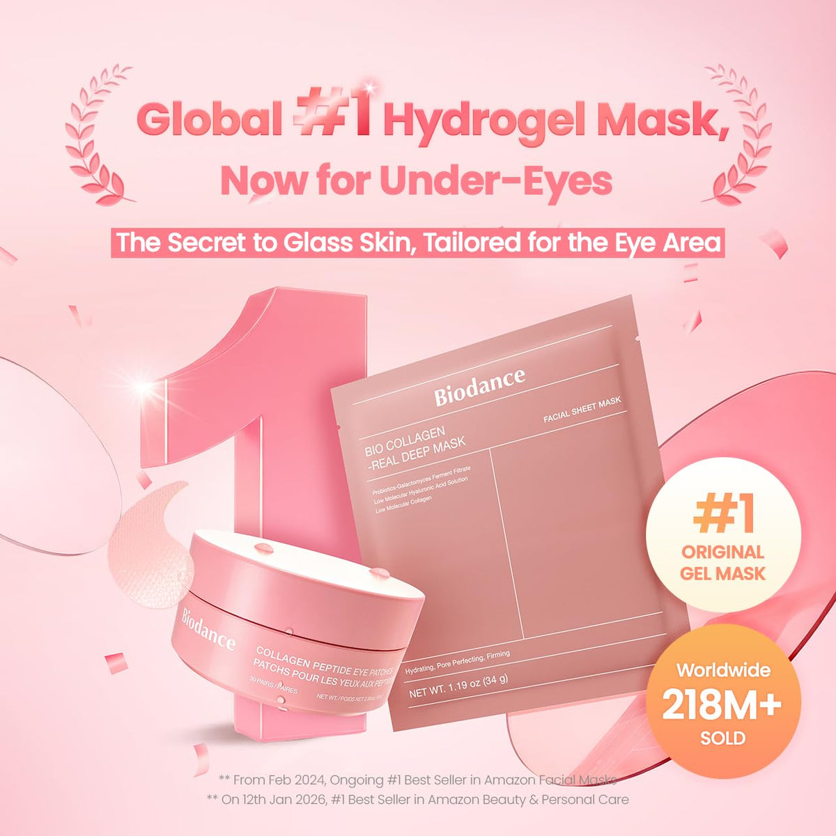 Biodance Collagen Peptide Eye Patches 60pc