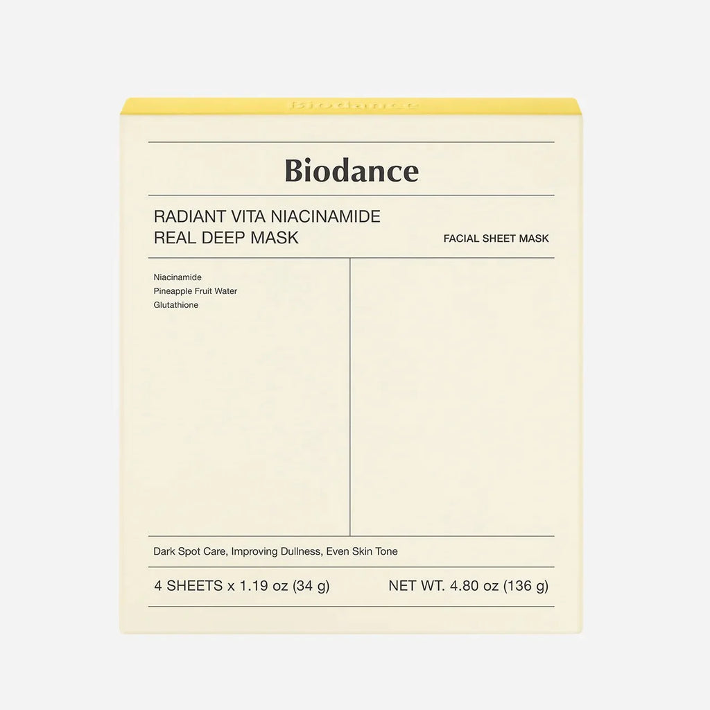 Biodance Radiant Vita Niacinamide Real Deep Mask (Yellow)