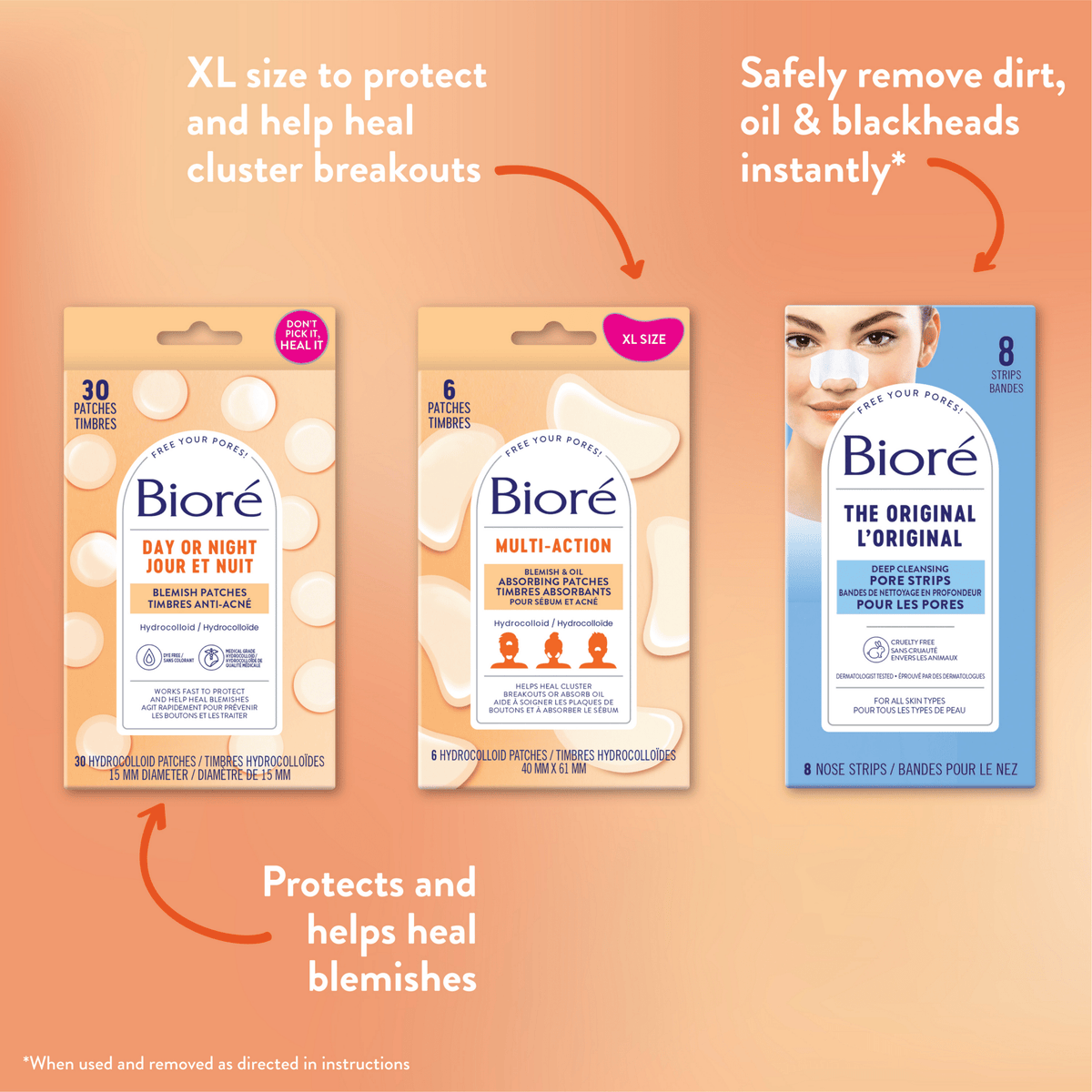 Bioré Multi Action Blemish & Oil Absorbing Patches 6pcs