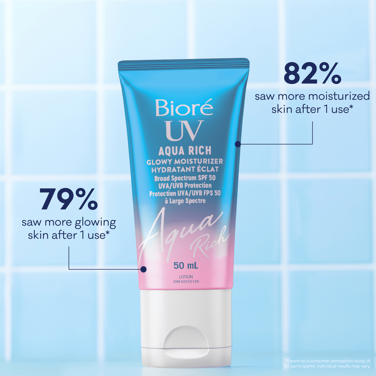 Bioré SPF 50 UV Aqua Rich Glowy Moisturizer 50ml
